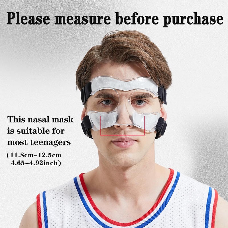 LENASETH Nose Guard for Broken Nose Adjustable Basketball Baseball Softball Face Guards Face Shield Masks for Adults and Teenagers Sports Training Nose Guard Protects Nose and Face from Injury - Image 5